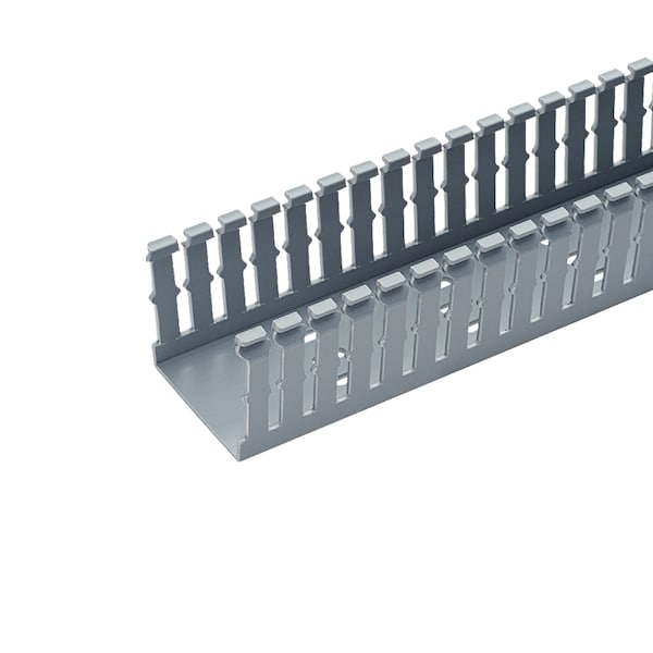 Base Wiring Duct, Type F, Narrow, Adhesive, Light Gray, 0.75" x 0.75" x 1' (6-Pack)